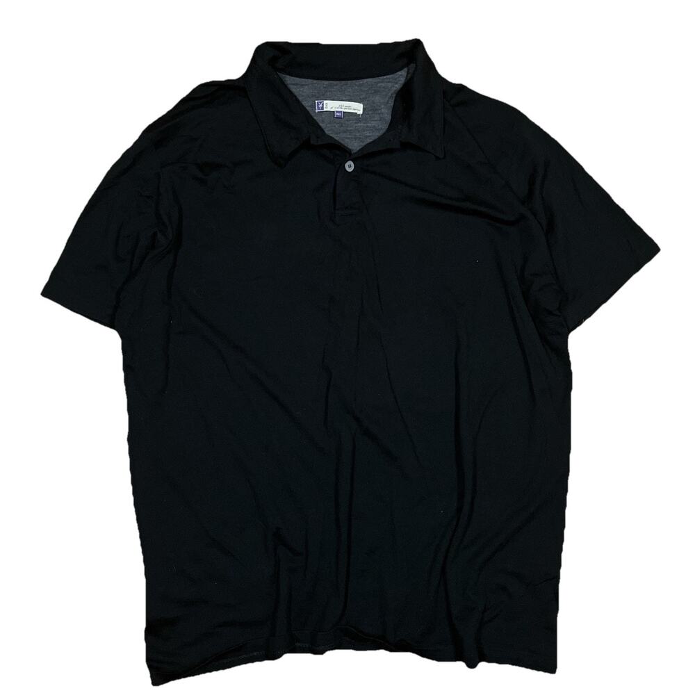 Ibex Men’s Black Polo Shirt New Zealand Merino Wool Size 2XL USA Made See Note